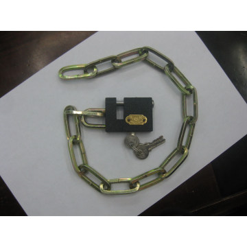 Square Chain with Iron Lock